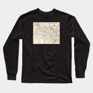 Battle of Alamance Map (Back Print) Long Sleeve T-Shirt